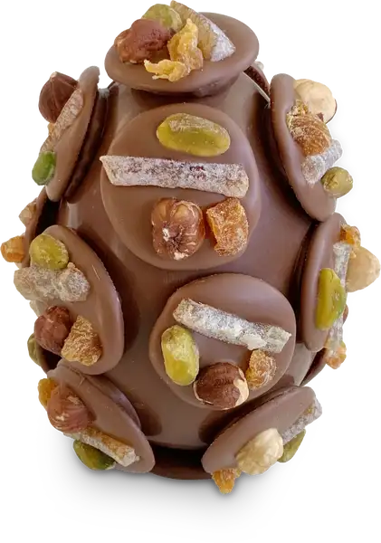 oeuf de Pâques chocolat au lait, mendiants lait - David Capy