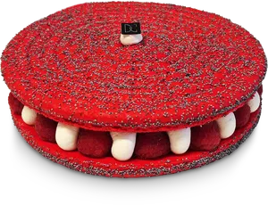 Entremet Macaron Framboise Litchi - David Capy