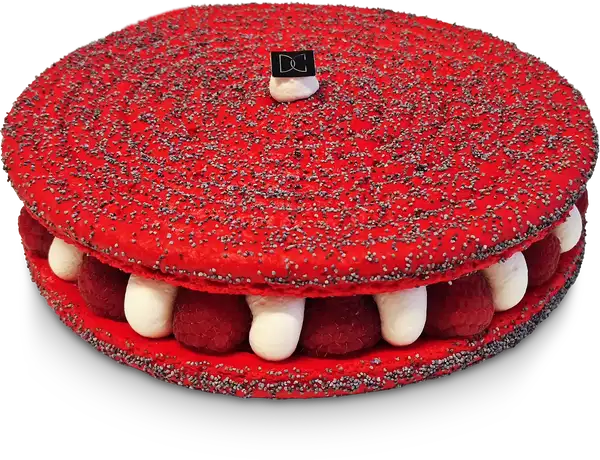 Entremet Macaron Framboise Litchi - David Capy